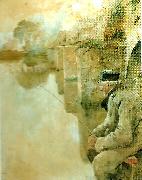Carl Larsson fiskare fran grez -sur-loing Spain oil painting artist